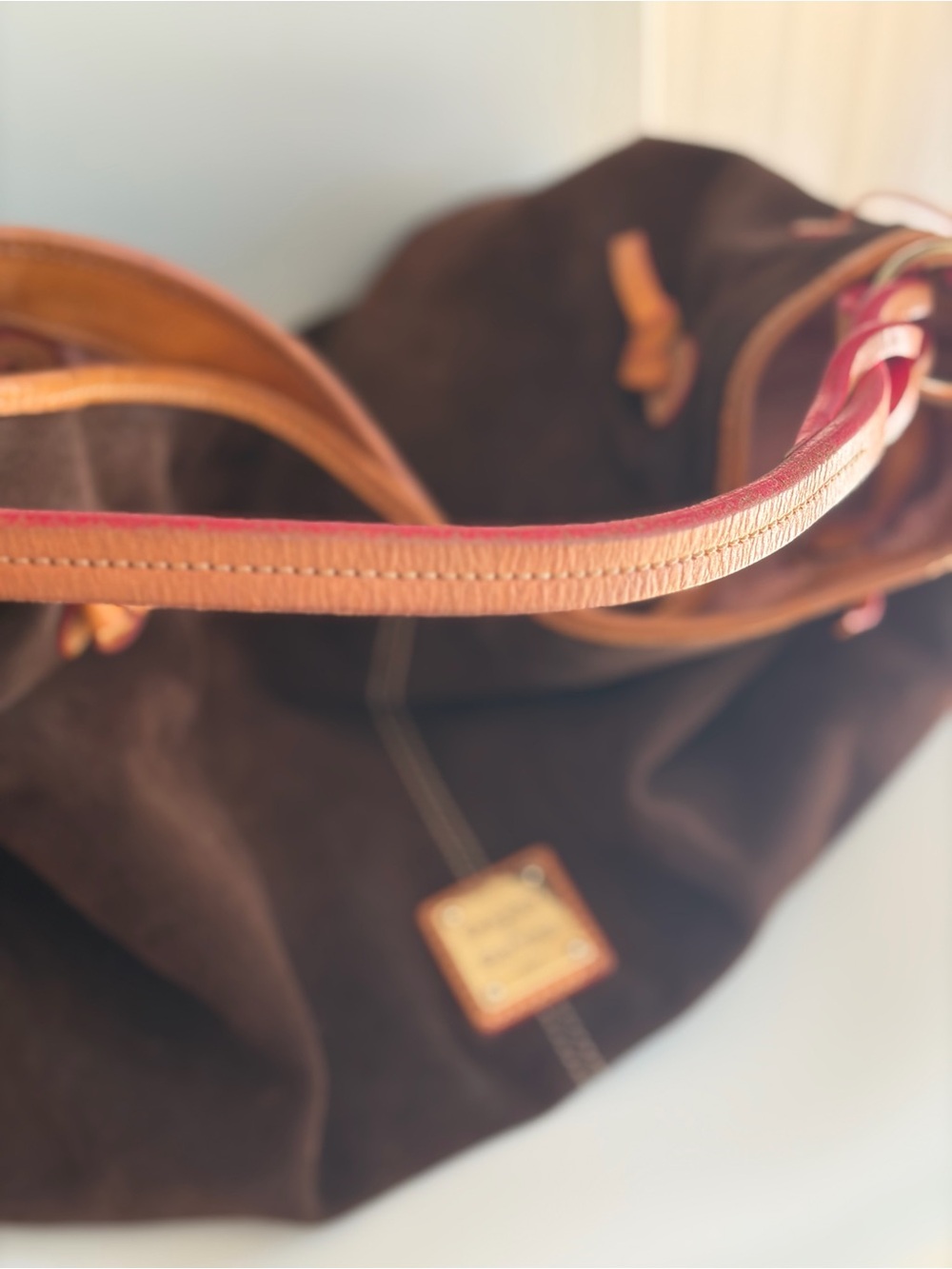 Dooney & Bourke Suede Tote - Picture 6 of 8